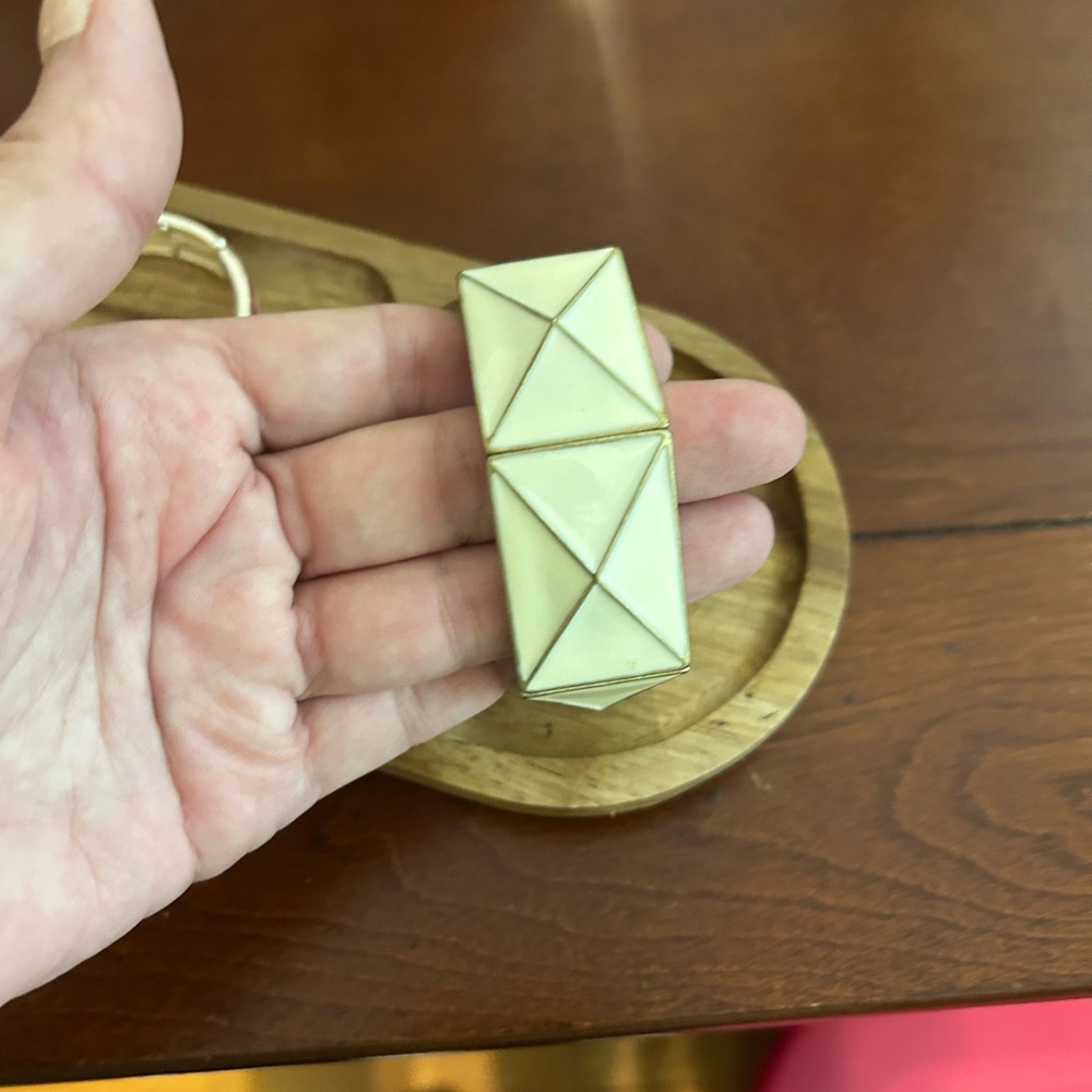 Chic Cream Geometric Bracelet